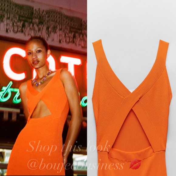 ZARA BNWT Limited Edition Cut Out Knit Dress - Picture 3 of 4